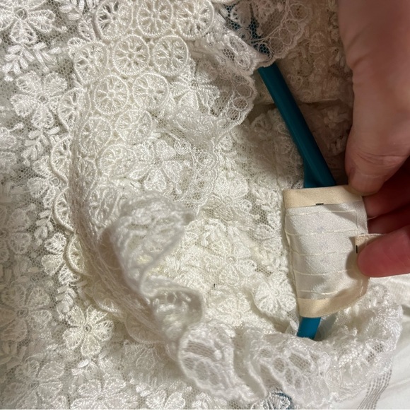 Sezane Cream Lace Long-Sleeve Blouse - Picture 5 of 10